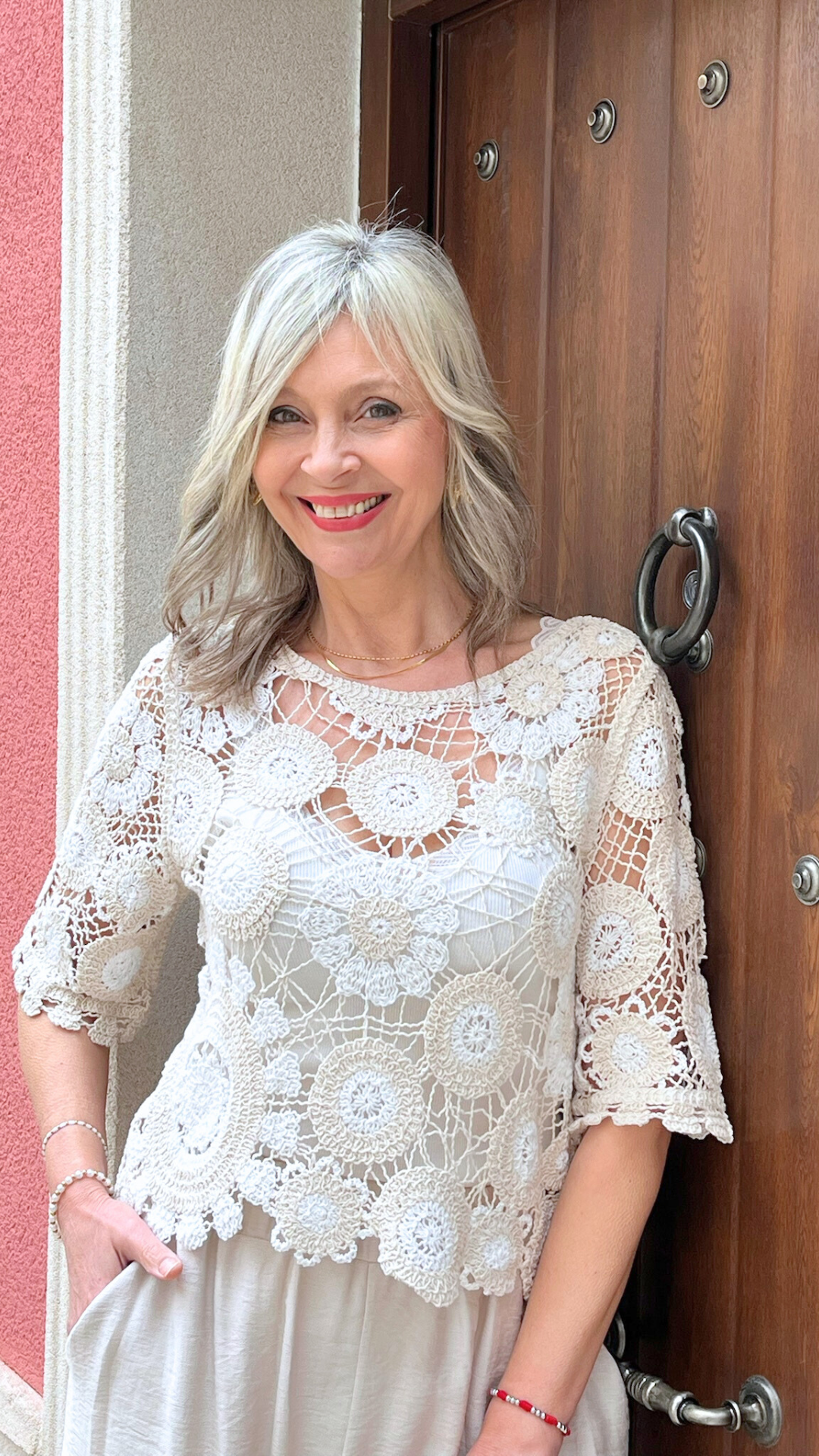 Blusa-Jersey crochet Bantuk