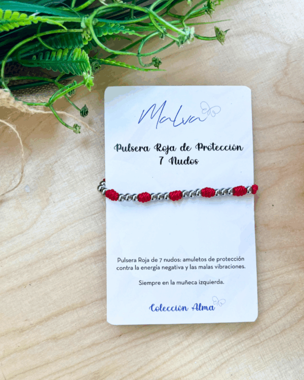 Pulsera Roja Siete Nudos (Colección Alma)