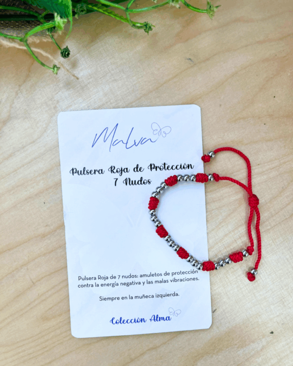 Pulsera Roja Siete Nudos (Colección Alma)